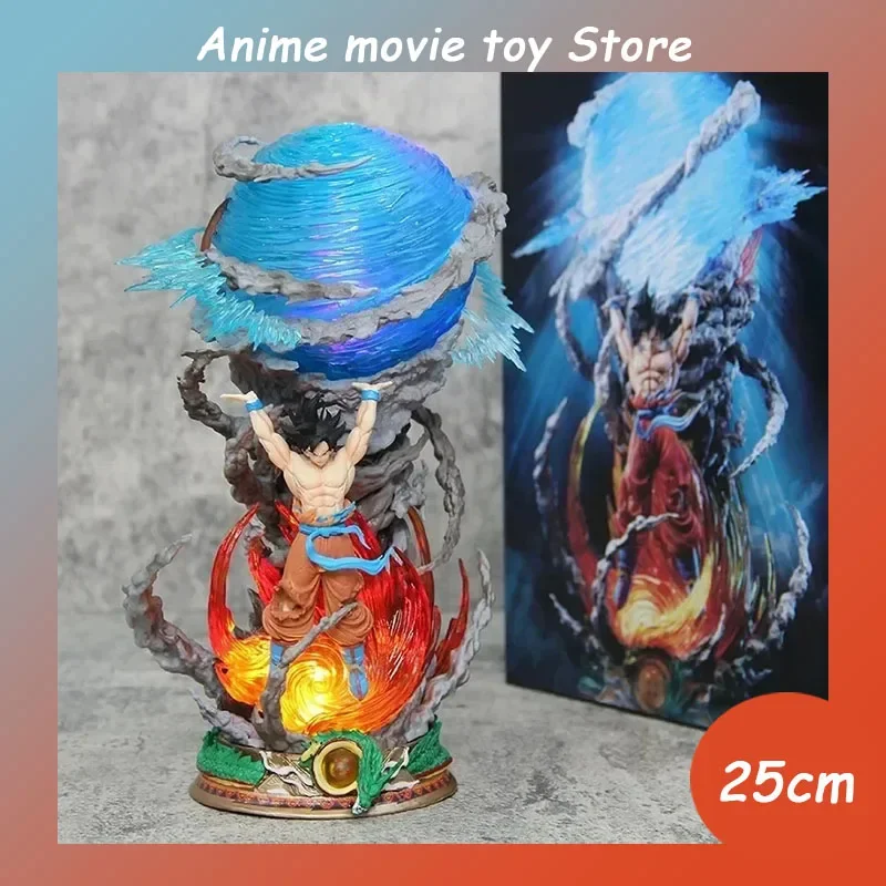 23cm Goku Drachen ball Anime Figur Statue Super Saiyan Goku Action figuren PVC Modell Geist Bombe Gk Figuren Spielzeug Geburtstags geschenke