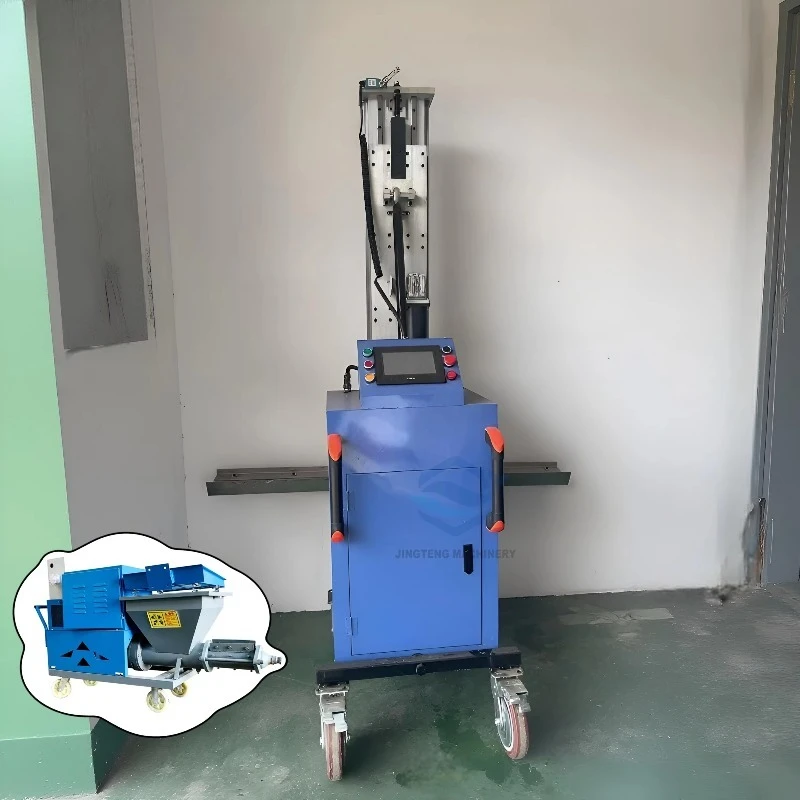 Mobile Rendering Machine Automatic Wall Plastering And Cement Spray For Wall Rendering Wiping Machine Hot Sale