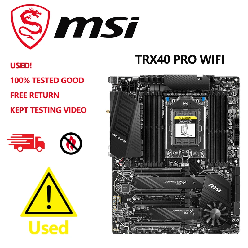 MSI PRO TRX40 PRO WIFI sTRX4 AMD TRX40 SATA 6Gb/s ATX AMD Motherboard