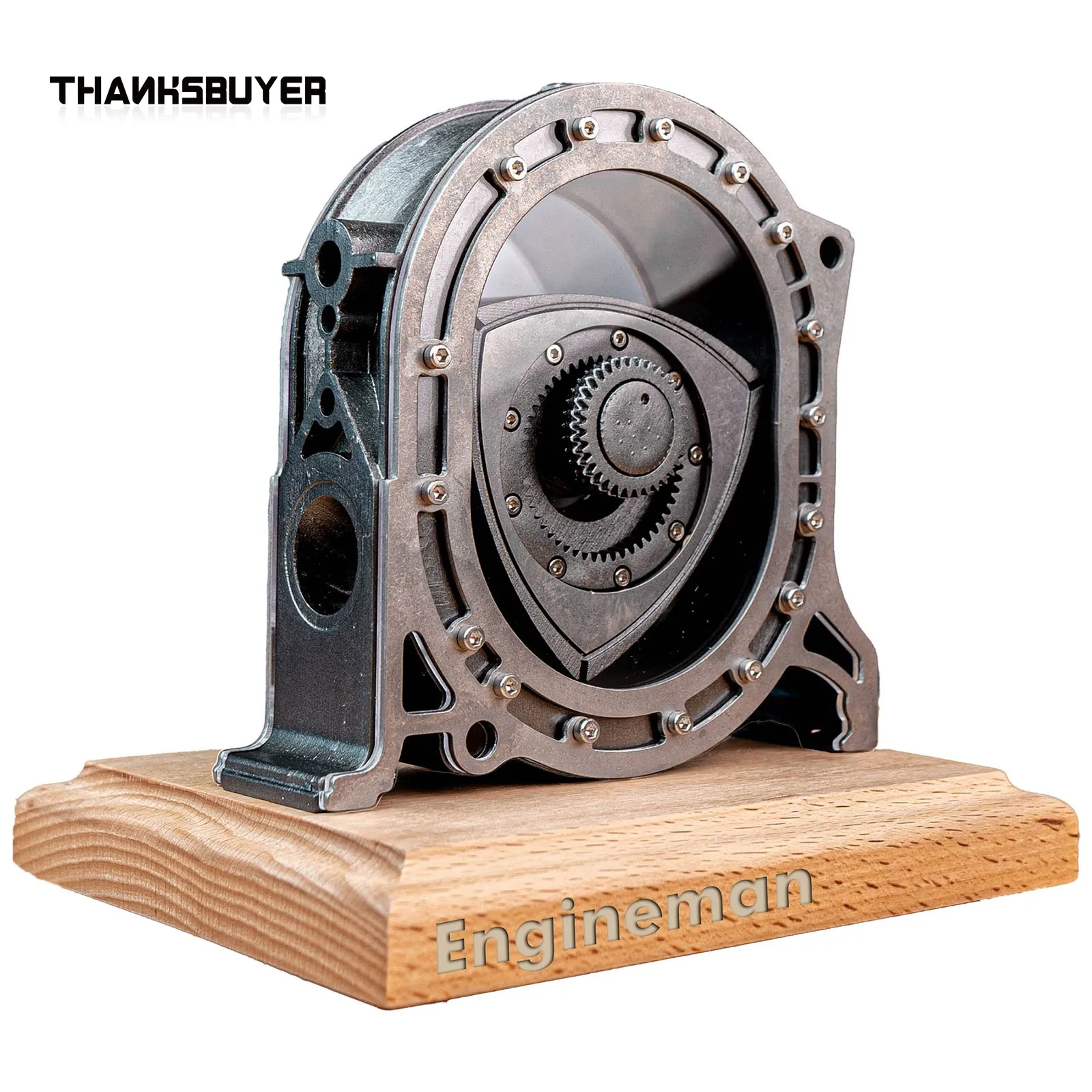 Engineman 600RPM Wankel Engine Model Kit Metal Ornament 304 Stainless Steel Rotary Engine Mechanical Toy