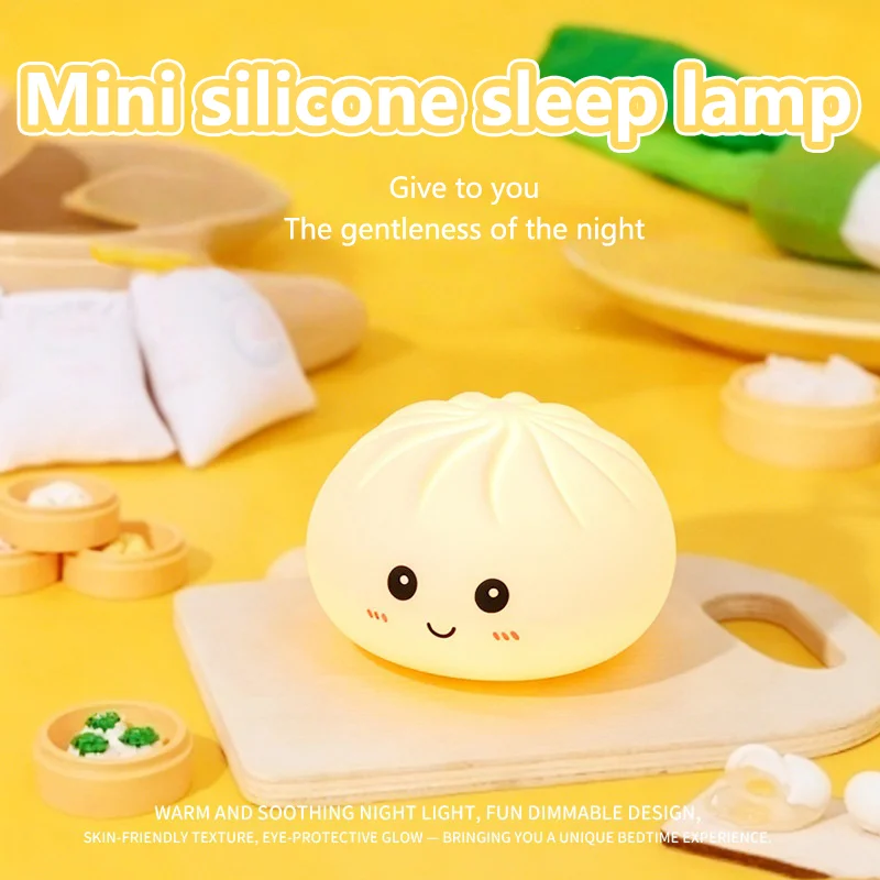 Photography Lighting For Food - Aesthetic LED Bun Night Light, Soft