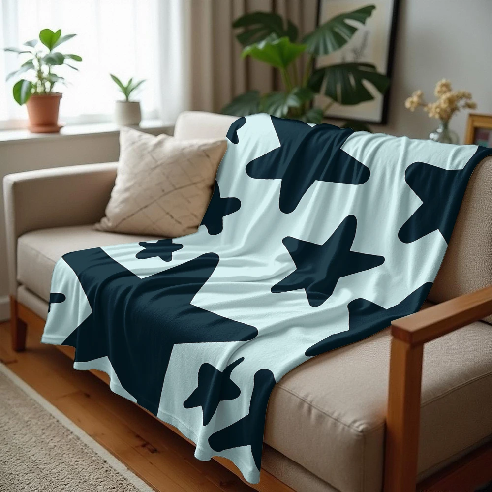 Dark Star Lightweight Microfiber Soft Christmas Fleece Blanket Warm Cozy Throw for Bed Sofa Office Travel All Season