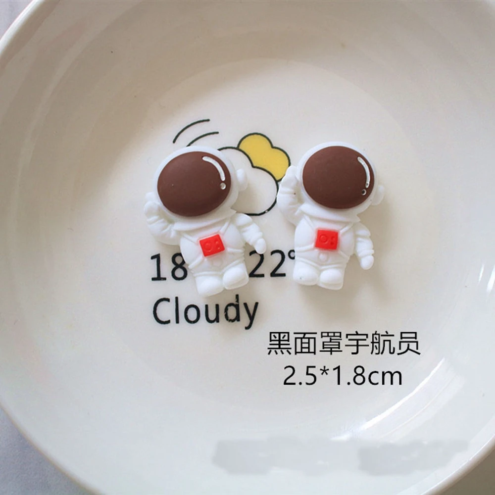10Pcs Cute Resin Mini Cartoon Rocket Hair Accessories