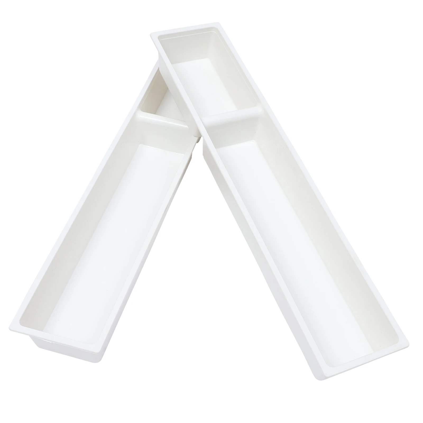 

2 Pcs Chicken Feeding Troughs Cage Tray Feeder Bucket Food Plastic Poultry Boxes