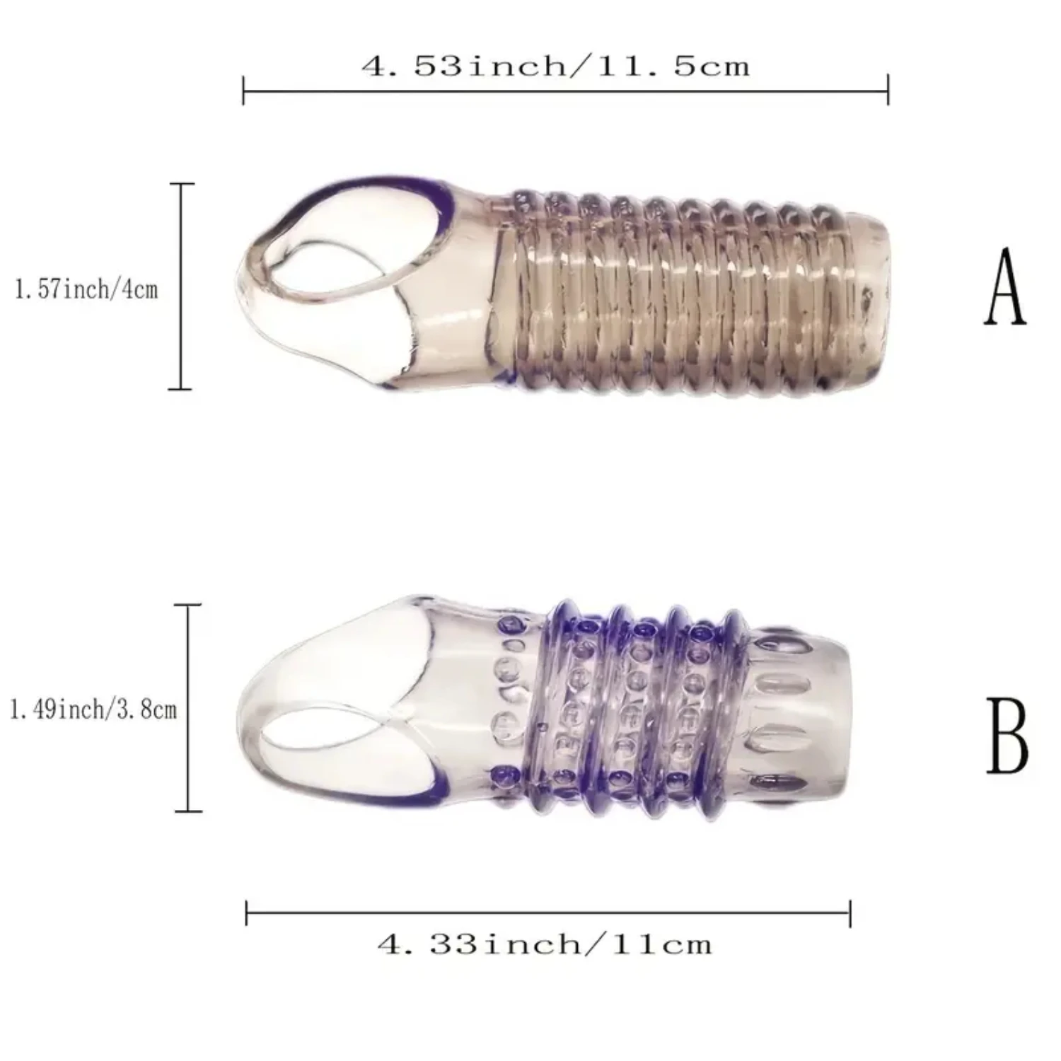 Su geçirmez Yeniden Kullanılabilir Penis Kollu (1 adet/2 adet), Erkekler İçin Genişletici Büyütücü Uzatma Kılıfları, Elastik Uzun Ömürlü, Kahverengi