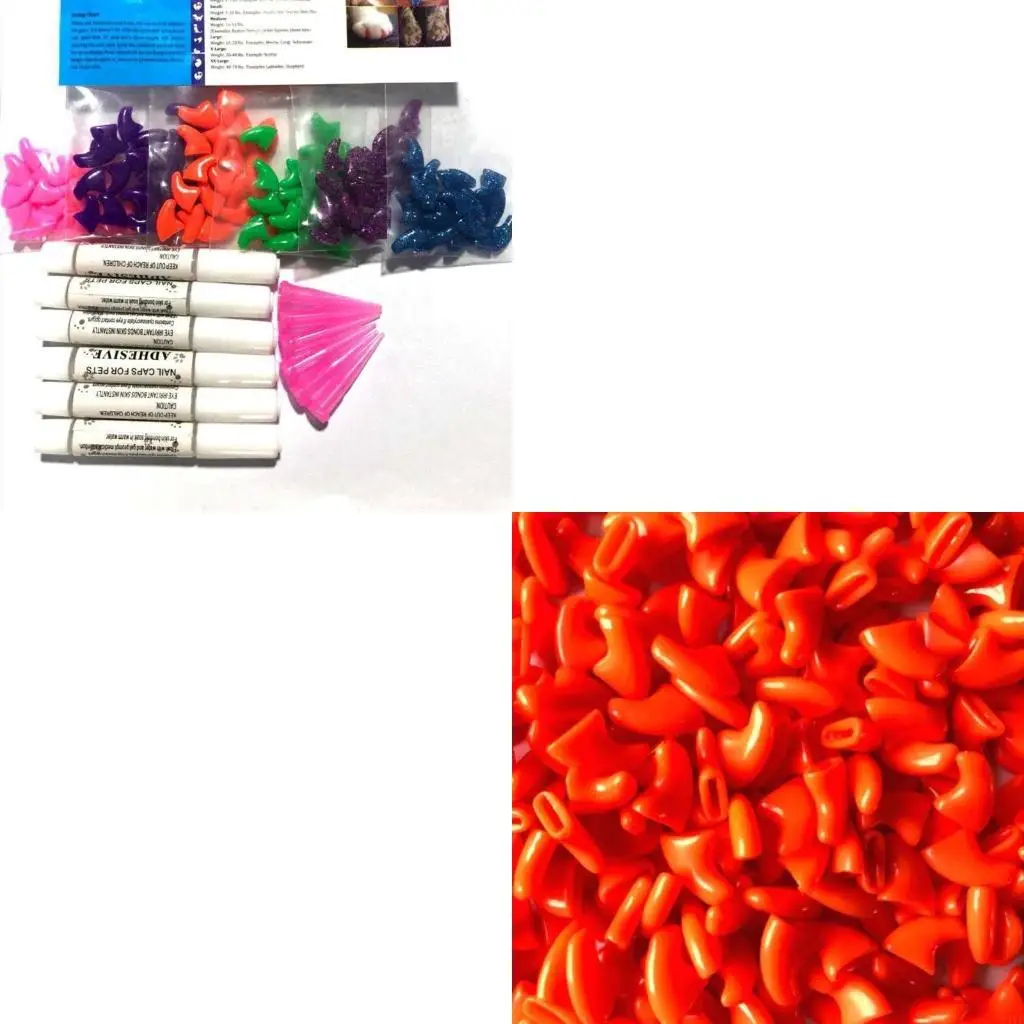 

X4YE 200Packs Colorful Cats Covers Pet Claw Covers for Cats Dogs Color Assorted Furniture Protecting Dog Protections