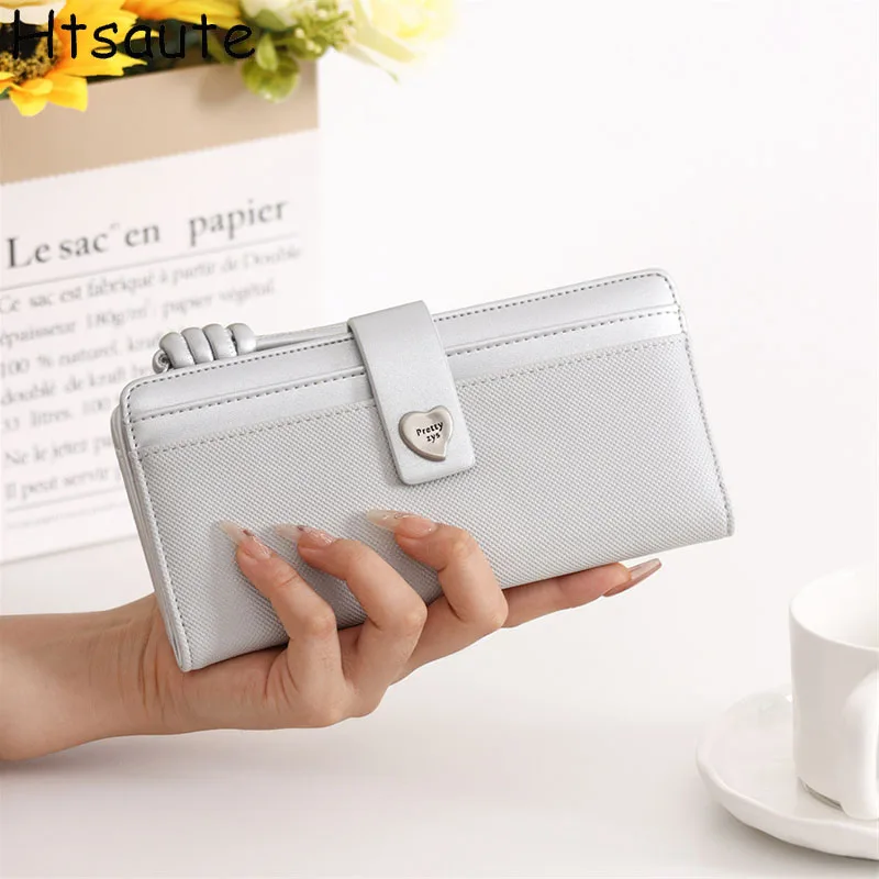Women Wallets PU Leather Female Purse Long Hasp Solid Multi-Cards Holder Coin Short Wallets Slim Small Wallet Zipper Hasp