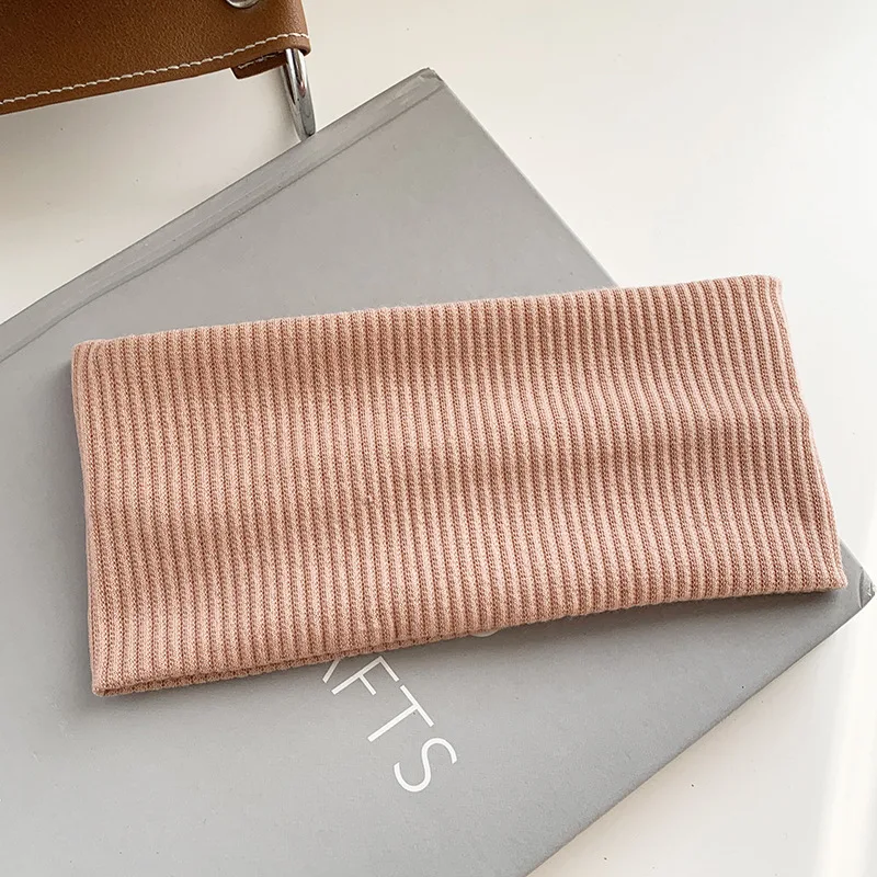 Herbst und Winter Breite Kante Elastische Frauen Haarband Make-Up Gesicht Waschen Stirnband Sport Gestrickte Kopfbedeckung Stirnband – Detail 16