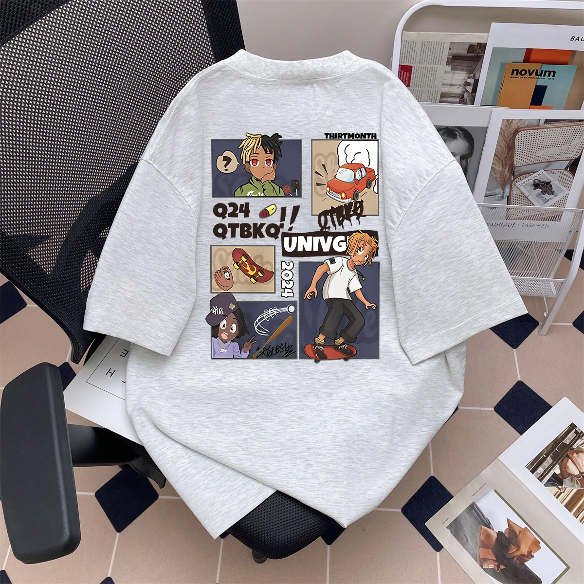 

Американская хлопковая футболка из плотной ткани с коротким рукавом, летняя, модная, базовая, молодежная, популярная, с круглым вырезом