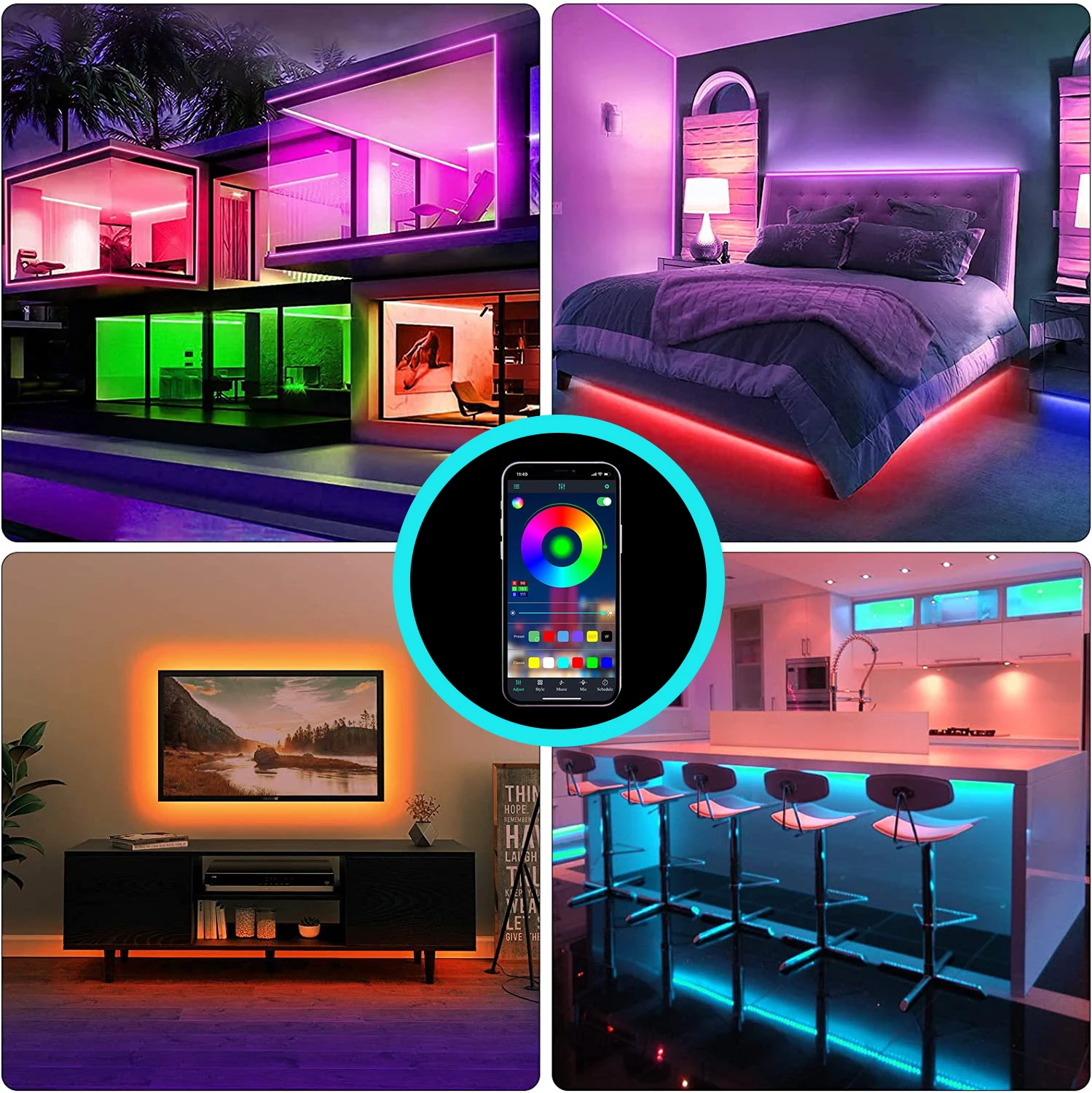 LED-Streifen Lichter für TV RGB 5050 Bluetooth USB 5V LED-Lampe Band flexible Lichter für Raum dekoration TV Hintergrund beleuchtung Diode Band