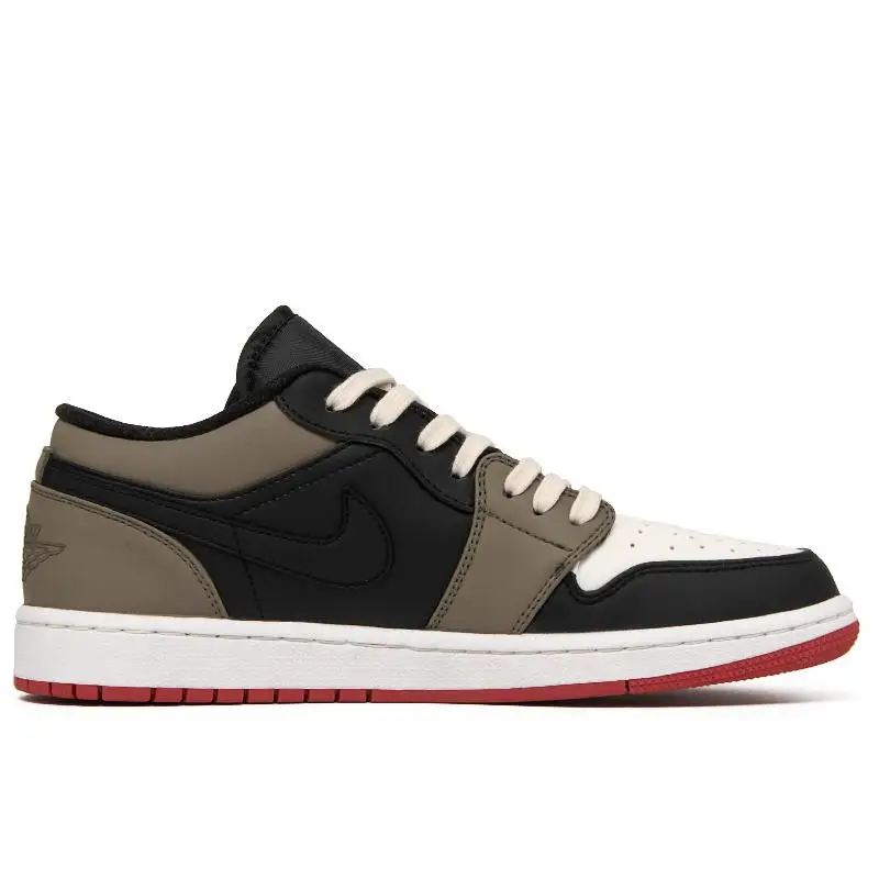 【Customize】Air Jordan 1 Vintage Basketball Shoes Men Low-top Black/Red Sneakers shoes 553558-161