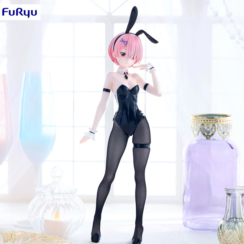 

100% оригинал в наличии FuRyu Bi Cute Bunnies Re: Zero Kara Hajimeru Isekai Seikatsu Ram, аниме-фигурка, модель, коллекция украшений