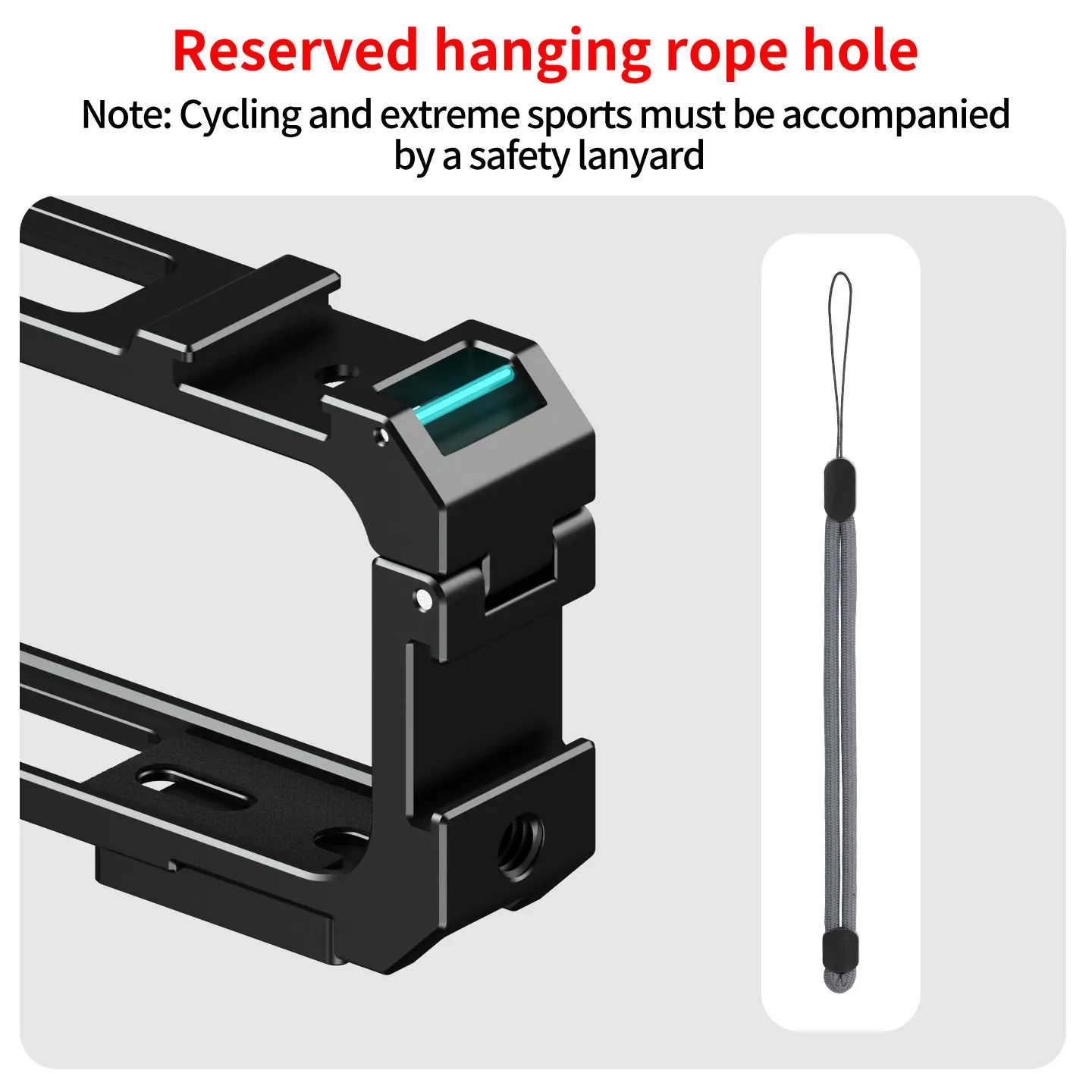 Magnetischer Kamerakäfig mit Schnellverschluss, Doppelklauen-Schutzrahmen mit Cold-Shoe-Halterung für Insta360 X4 Air Zubehör – Detail 8