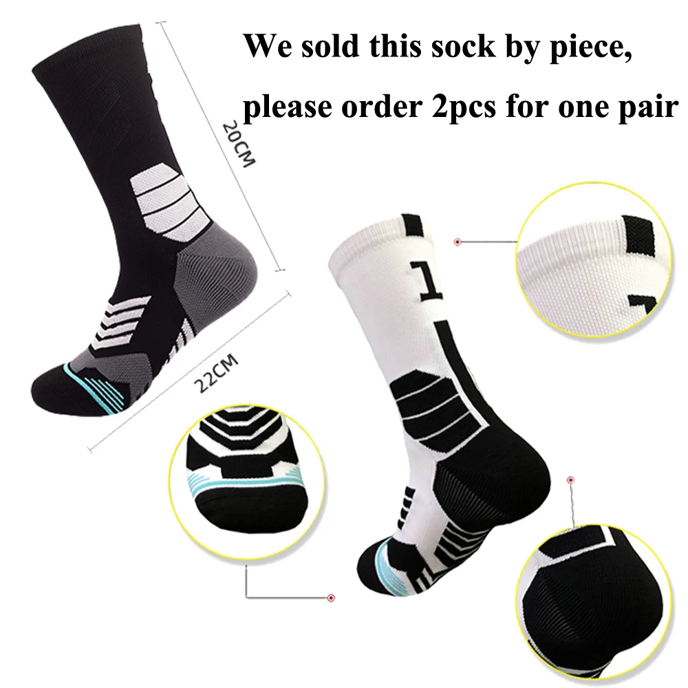 Professional 1PC Running Sport Socks Calcetines Football Socks Basketball Meias Soccer Socks Stocking Soccer Player Number 0-9