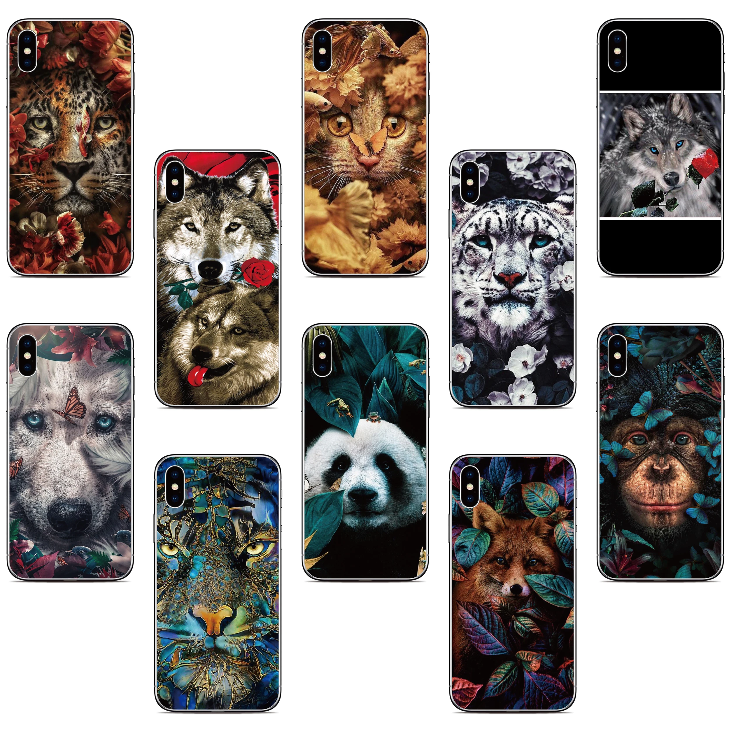 Capa de telefone Tiger Wolf para TCL, capa para TCL 40 XL 30 SE 10 Lite 10L Plus 20 Pro R 20B 30E 403 306 305 405 406 408 303 ION X A3 20S