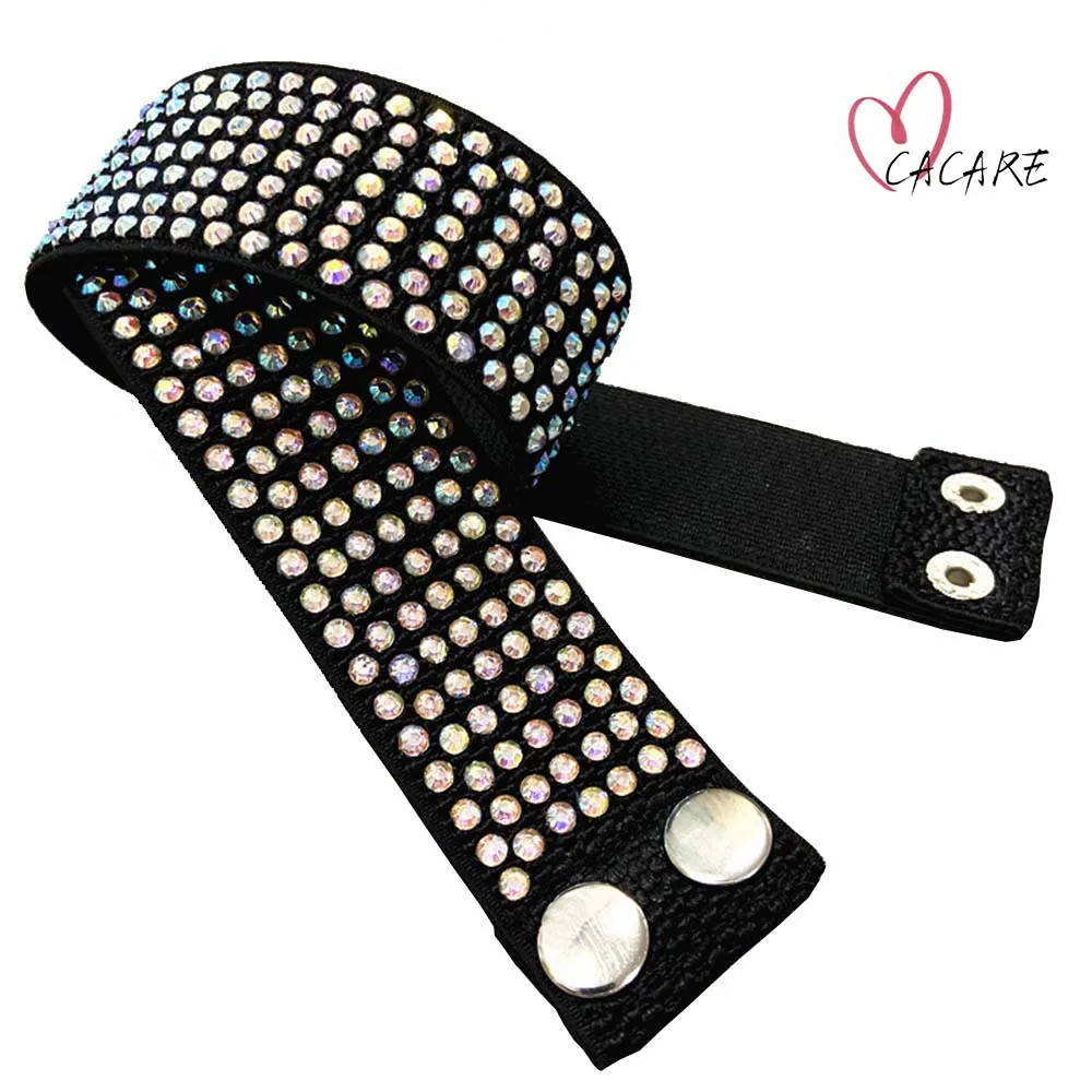 4cm Cummerbund Women Rhinestones Elastic Waist Belt for Latin Ballroom Waltz Salsa Dance Dresses Costume D0357 Fashion Belt