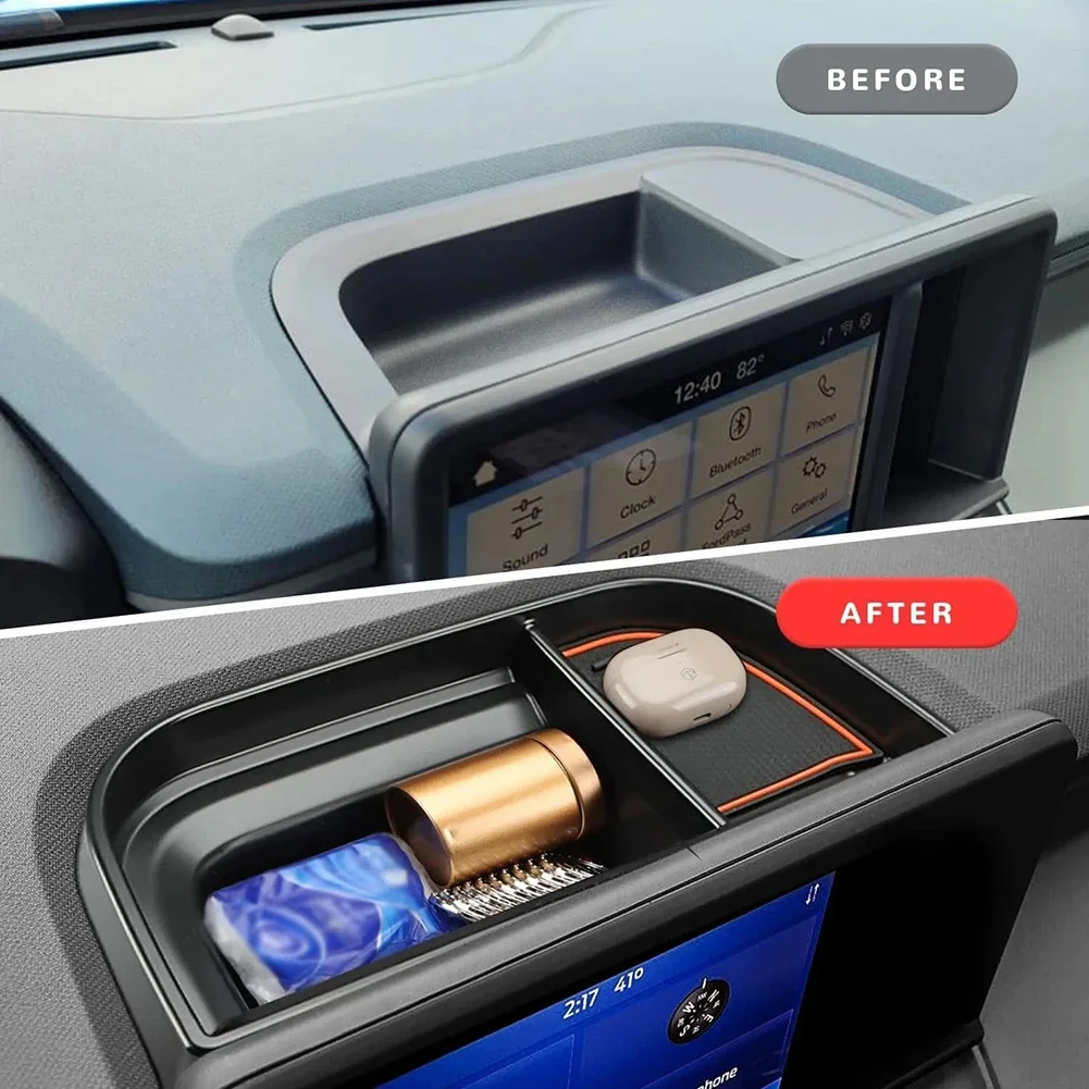 Easy Maintenance Dashboard Storage Dash Storage Tray Effortless Installation Heat Tolerance High-grade ABS Plastic