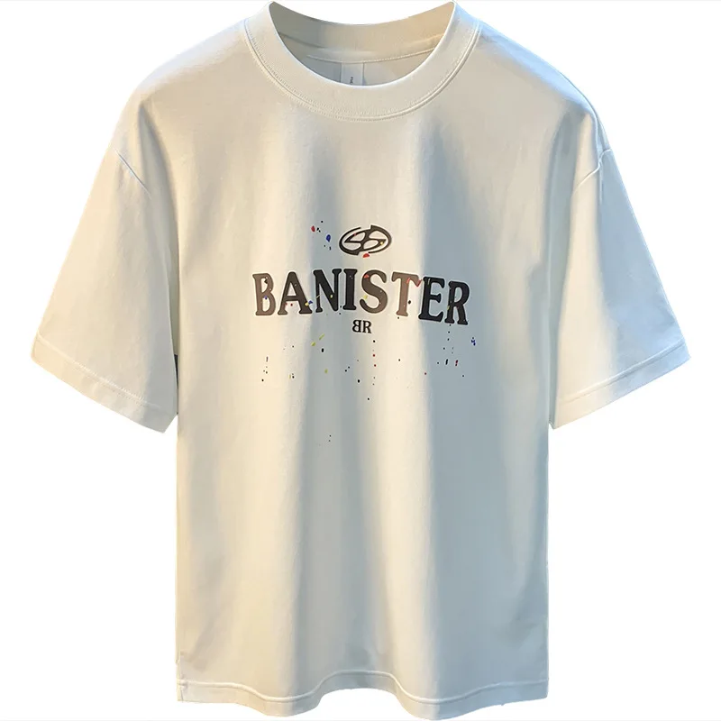 เสื้อยืดแขนสั้นผู้ชายคอกลมใหม่อินเทรนด์พิมพ์ลายสําหรับปี 2025 เสื้อแขนสั้นหลวมฤดูร้อน