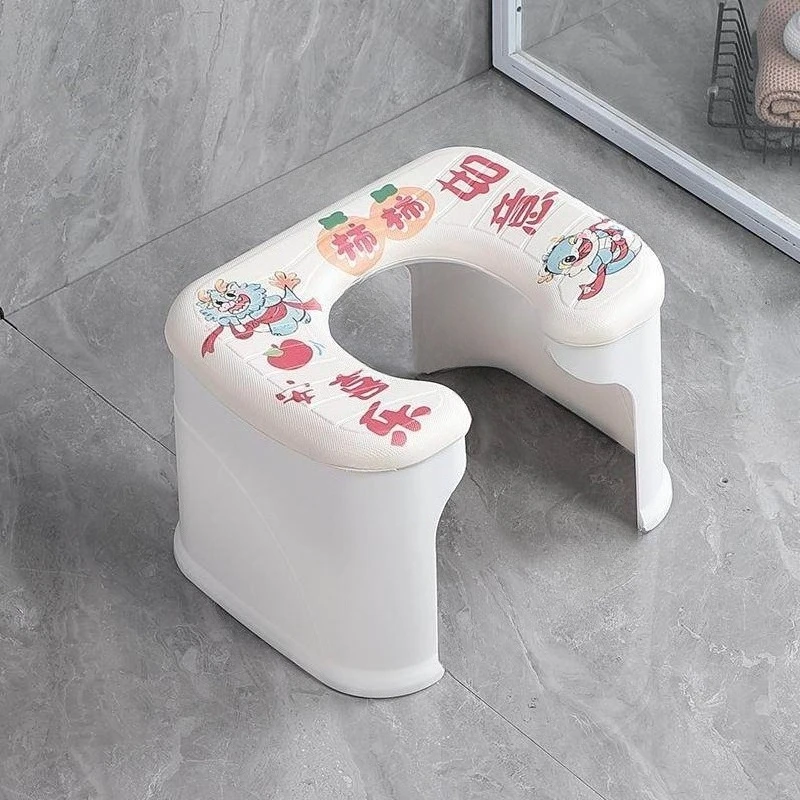 Creative simple Shower stool non-slip safety children adults toilet stool Plastic material shower seat Bathroom furniture