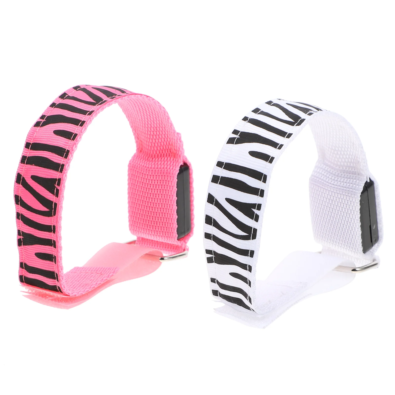 2 Pcs Luminous Armband for Running Light Runners LED Glowing Sports Nylon Strap Night