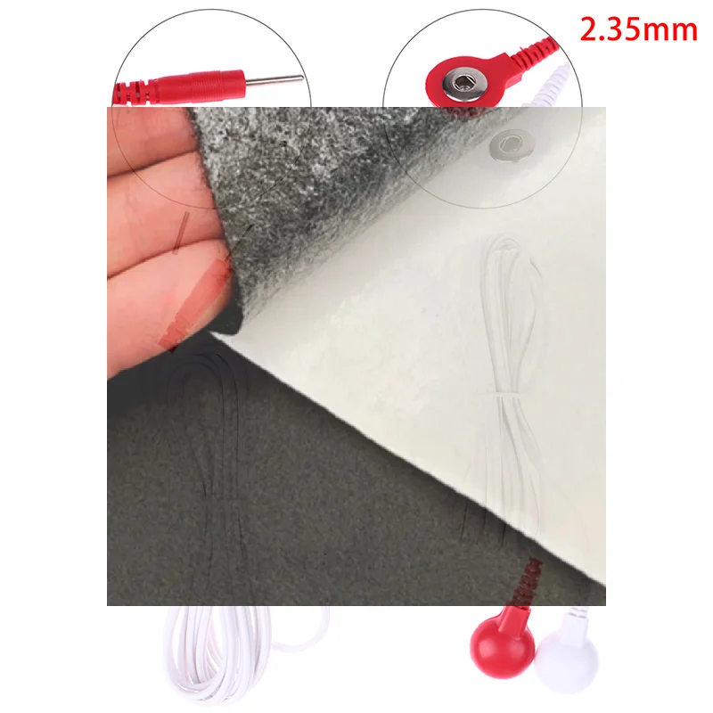 1.5/1.8M 2.35mm Replacement Jack DC Head Electrode TENS Unit Lead Wires Connector Cables