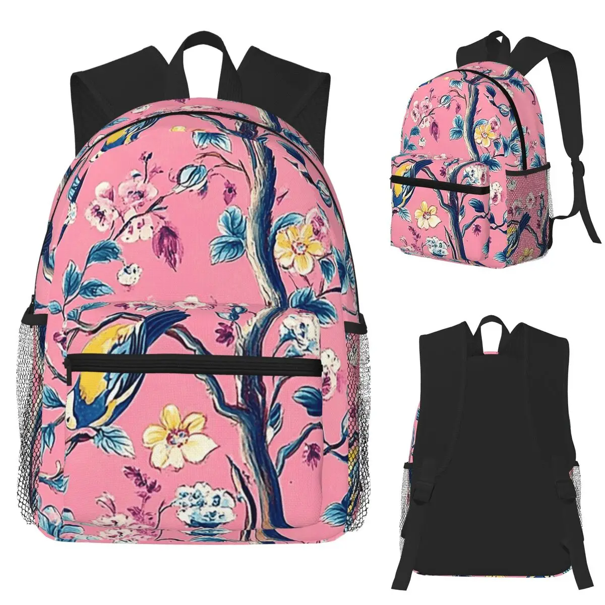

Chic Fresh Retro Boho Jacobean Floral For Scrapbooking Projects Backpack School Bag Hiking Travel Daypack Bookbag Shoulder Bags