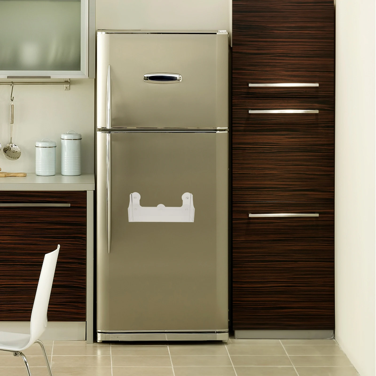 

Acrylic Refrigerator Storage Rack Suction Cup Side Fridge Drink Holder Transparent Organizer Soft Drink Shelf Sucker Shelf