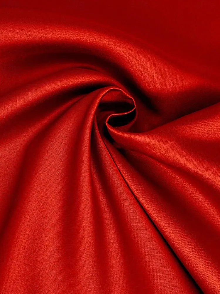 Vestido de noche tubo rojo Vestido elegante Formal Navidad Hasta el suelo Manga 3/4 Cuello en V Cinturón Faja Satén con hendidura Personalizar