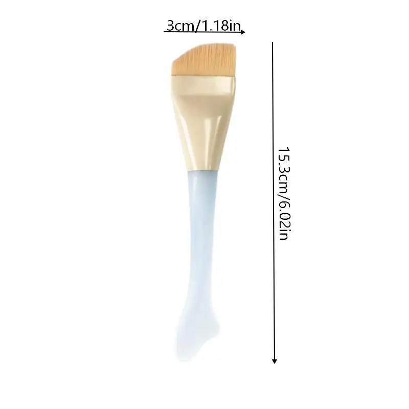 1PC Blue Fish Tail Foundation Brush Flat Head Blade Makeup Liquid Powder Concealer Palette Seamless Foundation Brush