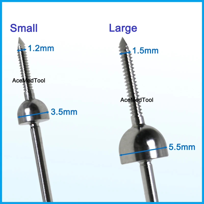 Orthopedic Surgical Threaded Pins Temporary Reduction-Plate Holding Ball Head Fixation Pin for Animal Surgery