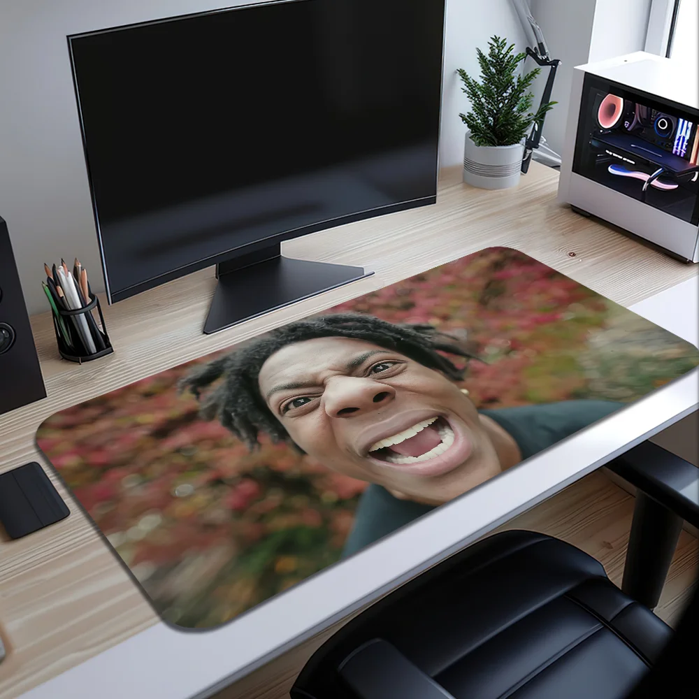 rapper I-IShowSpeed Mouse Pad Large Desk Mat Keyboard Ergonomic Office Rubber Game PC Non-slip Anti-fray Home Custom Best Price