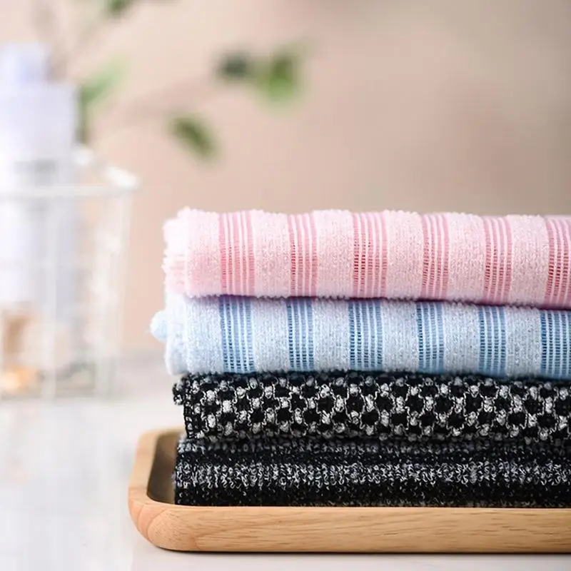 Japanese Nylon Exfoliating Rubbing Washcloth Long Body Scrub Towel for Back Shower Bathroom Accessory