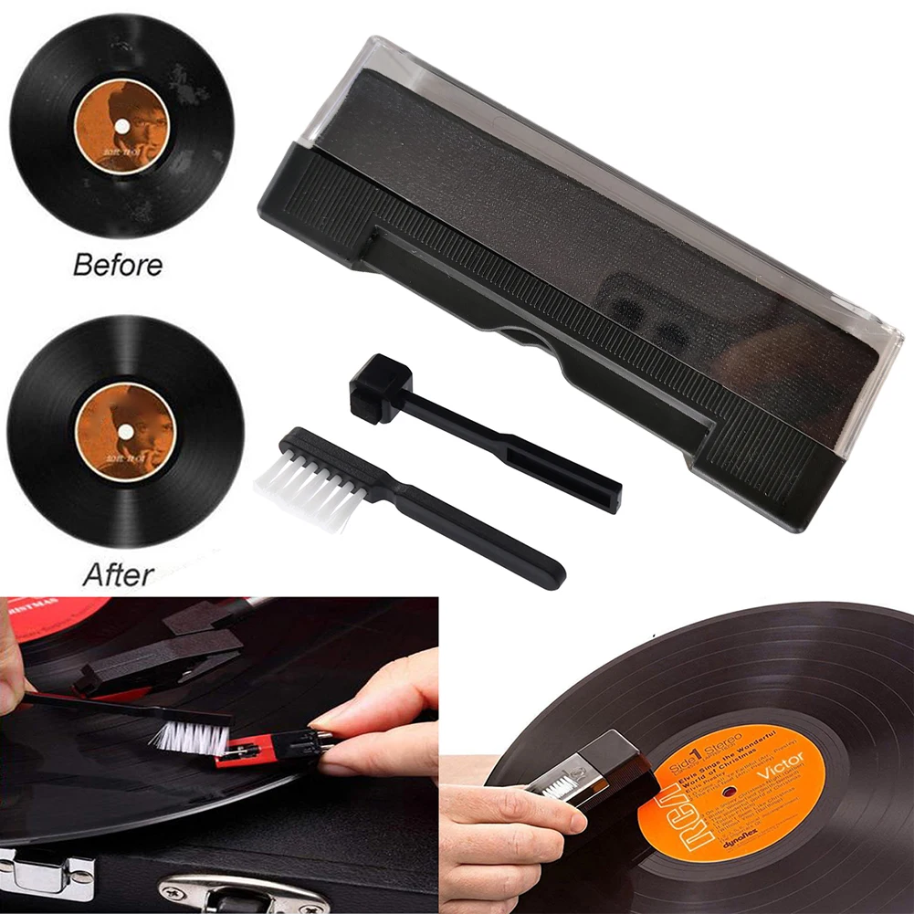 3 Pcs Record Cleaning Brush Cleaner Vinyl Record Cleaner Kit Cleaning Brush Dust Remover Kit Cleaning Brush Set for Turntables