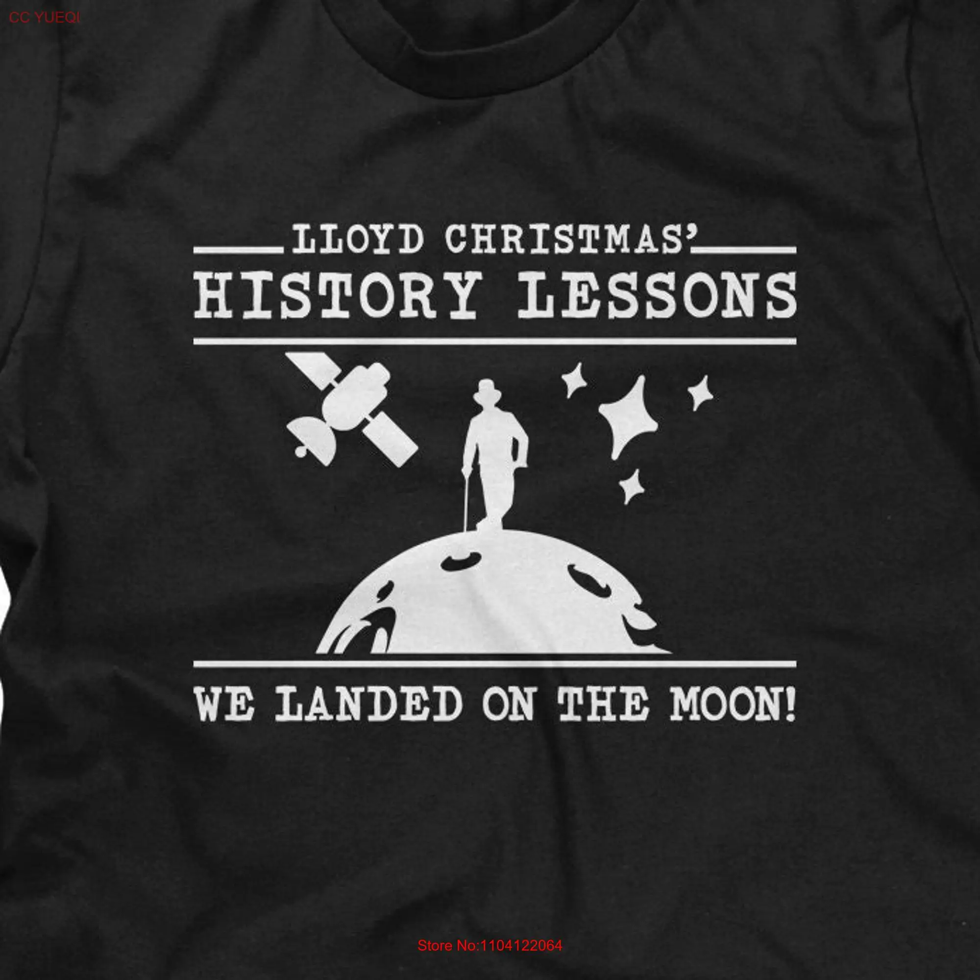 Lloyd Christmas' History Lessons Mens T shirt or Funny Pop Culture long or short sleeves