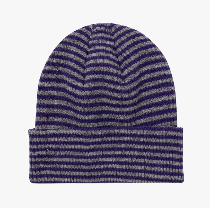 

Webhouse Retro Knitted Hat Woolen round Top Cold Cap Star Stripe Pattern Casual All Season Streetwear Roll