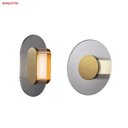 American Country Glass Oval Round Led Wall Lamp Living Room Bathroom Home Decoration Sconces Art Lighting Fixtures Dropshipping