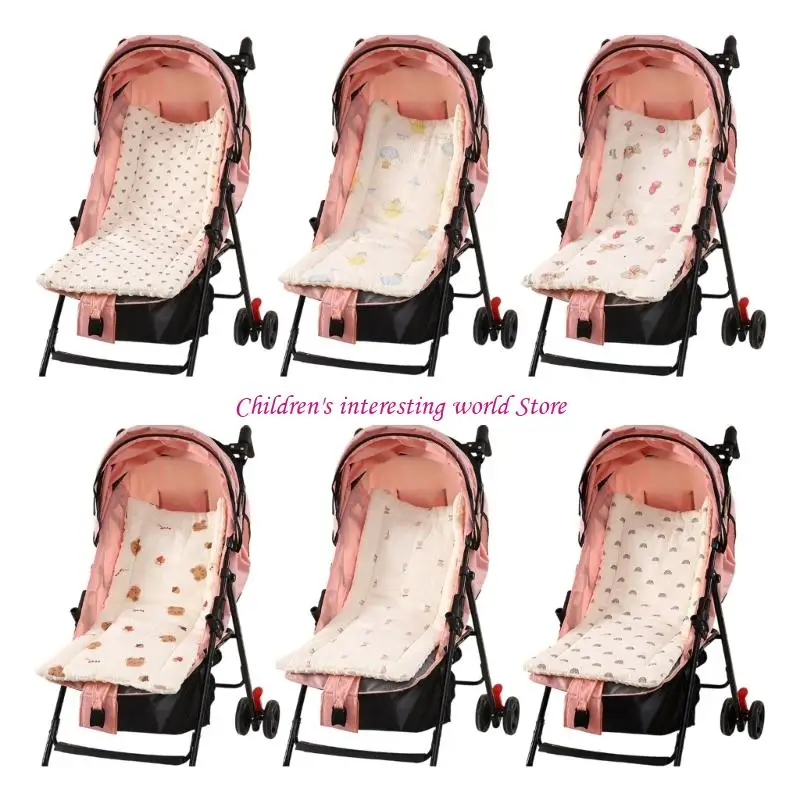 

Cartoon Baby Strollers Cushion Four Season Cart Pad Warm Artifact Thickened Cushion Pram Cart Universal Sitting Mat 425F