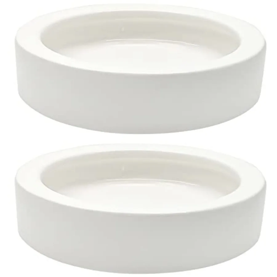 

2 керамические миски для корма и воды для рептилий, мини-кормушки с защитой от побега для ящериц, гекконов и т.д., круглые