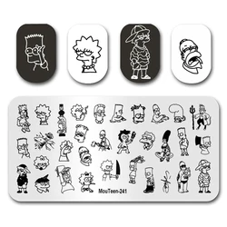 Nail Art Stamping MouTeen-241 Disney Yellow People Nail Stamping Plates Manicure Set For Nail Art Stamper