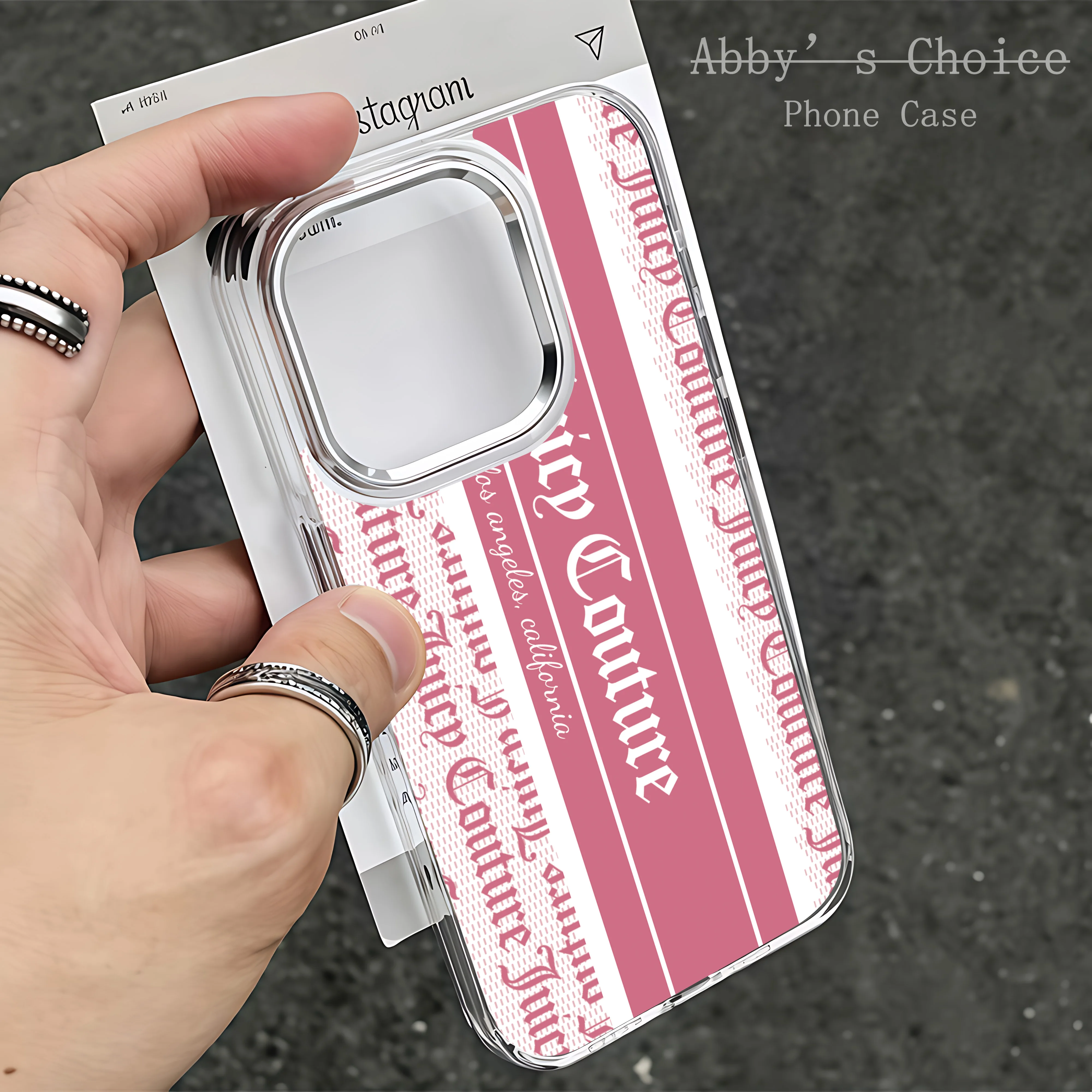 J-Juicy C-Couture Phone Case For iPhone 17 16e 16 15 14 13 12 11 mini Pro Max X XR XSMAX 8 7 Air Plus Transparent Soft Cover - náhled 6