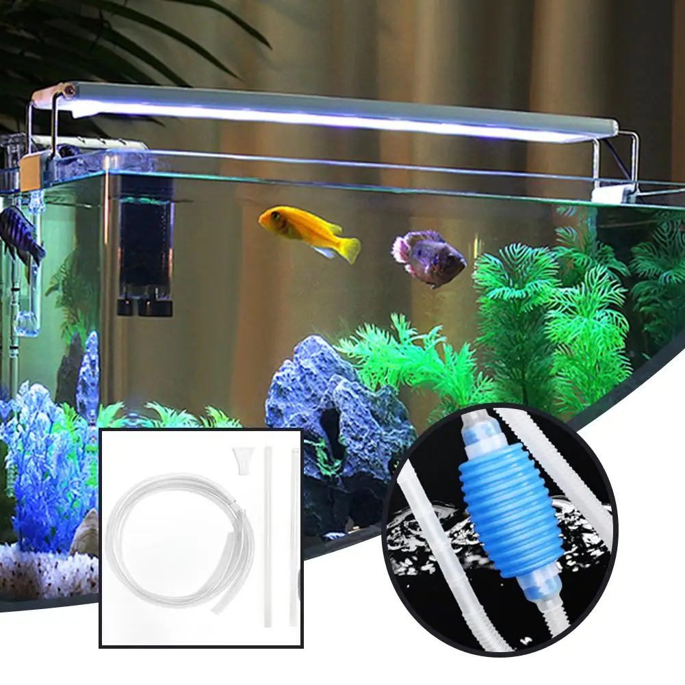 Aquarium Manual Water Changer 1.4/1.7m Accurately Controls Water To Remove Bottom Sediment, Suitable For Fish Tanks J5G4