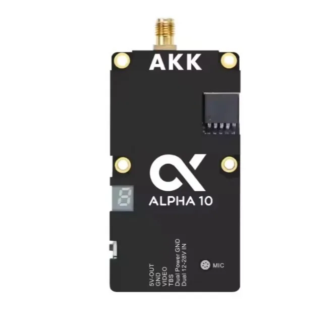 AKK Alpha10 10W 4.9G/5.8G Ultra Wide Band 80CH VTX Image Transmission