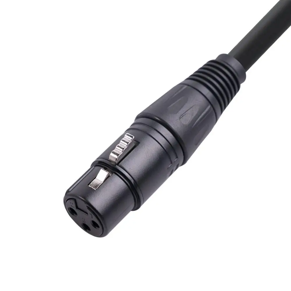 50cm Amplifier Foil Braided Shielded Balanced 3Pin XLR Splitter Cable Microphone Line Y-Splitter Male to Dual Female