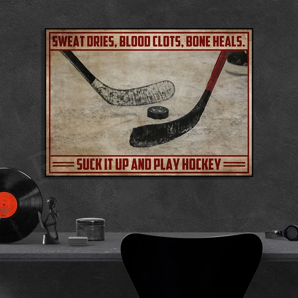 Hockey Sweat Dry Bone Healing Horizontal Poster Decor Canvas Print Picture,