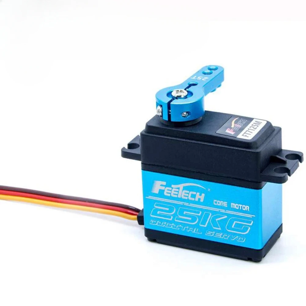7.4V 25kg 180 stopni Cyfrowy silnik serwo FT7125M Metalowa przekładnia ze stali nierdzewnej dla Arduino Robot DIY Łódź RC Baja Samochód Wodoodporny