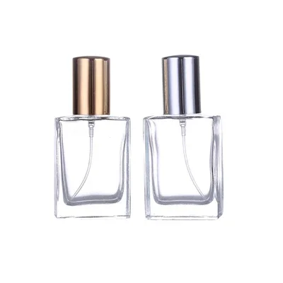 2020 NEW Hot 10 Piece 30ML Portable Transparent Glass Perfume Bottle With Aluminum Atomizer Empty