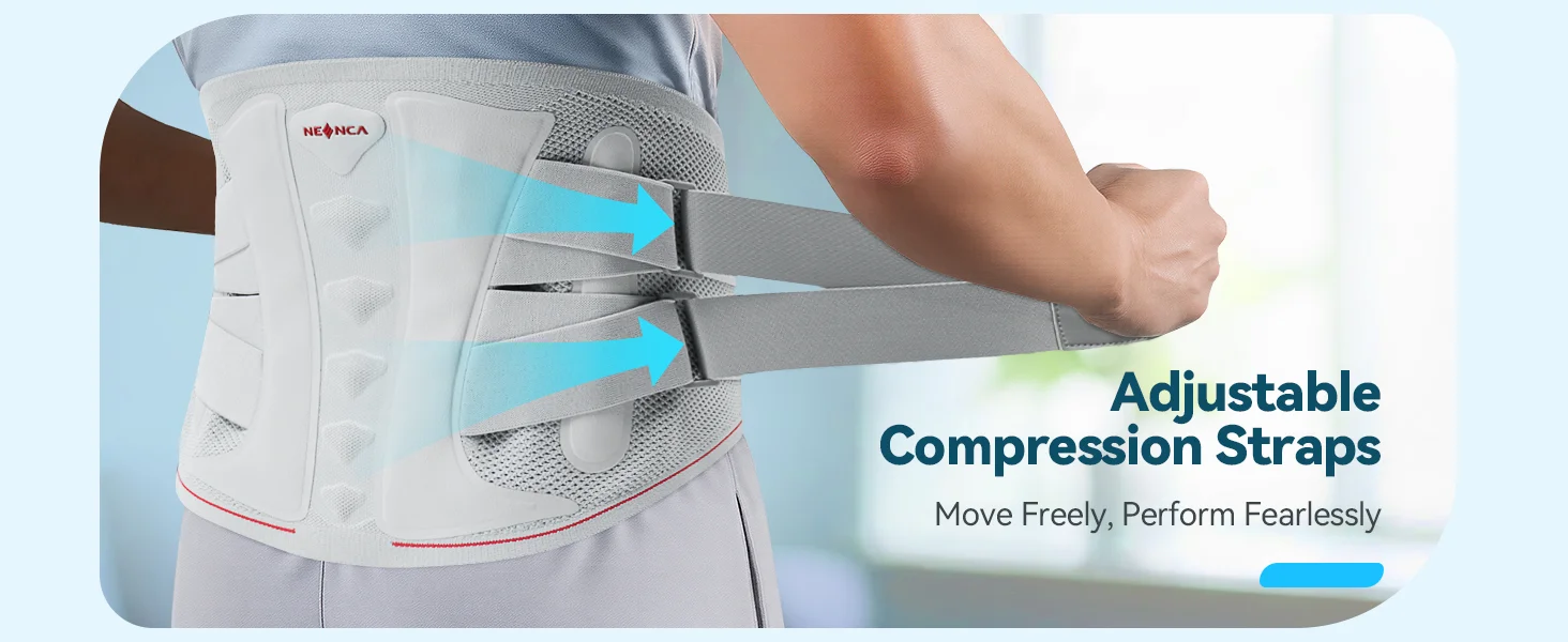 Breathable Lumbar Back Support Belt with 3D Lumbar Pad for Lower Back Pain Relief Adjustable Waist Wrap for Sports Lifting Men
