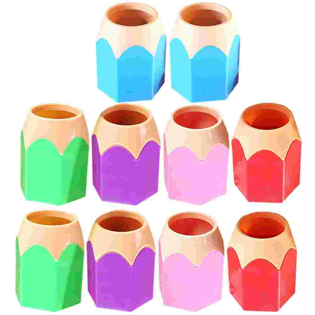 10 Pcs Pencil Holder Lead Pencils Dispenser for Classroom Buckets Abs Cups Makeup Brush Student Office