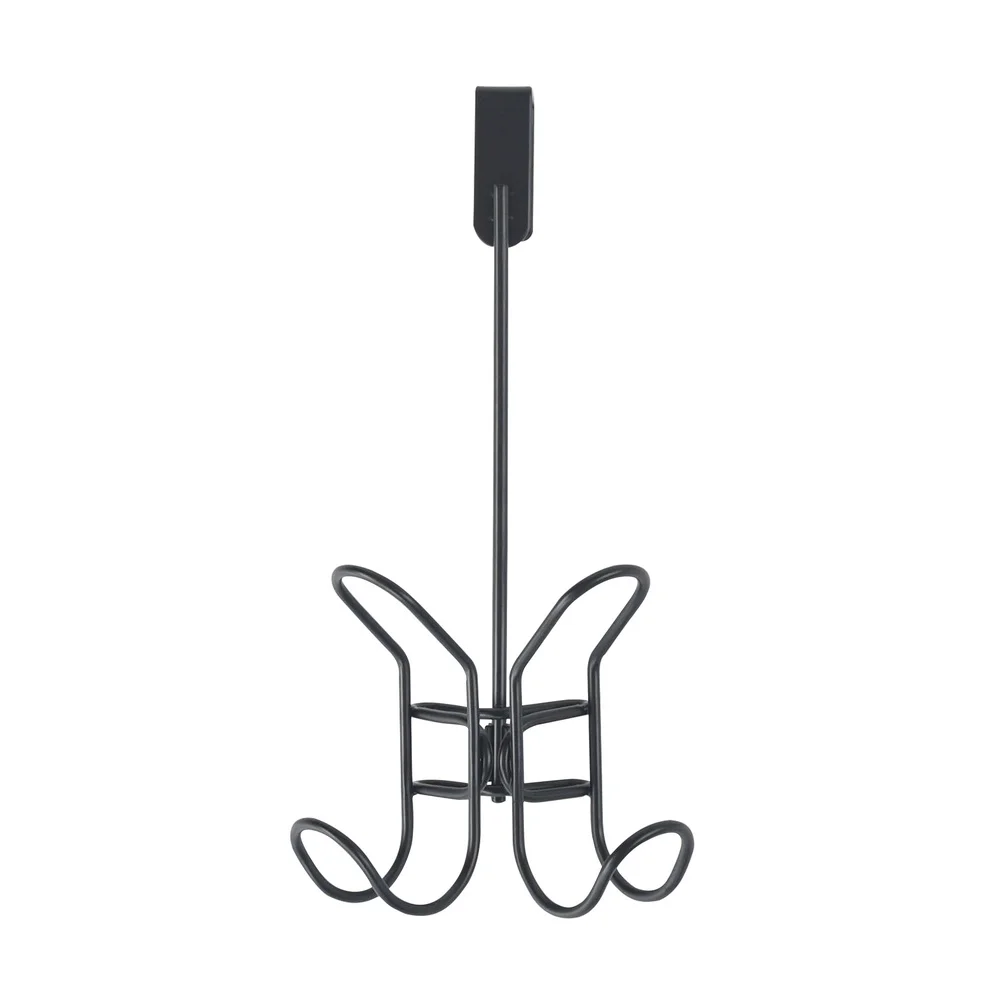 

Двойной крючок над дверью, металлическое решение для хранения, пальто, шапки, полотенца, сумки, простая установка, инструменты не требуется, устойчивый к ржавчине бампер