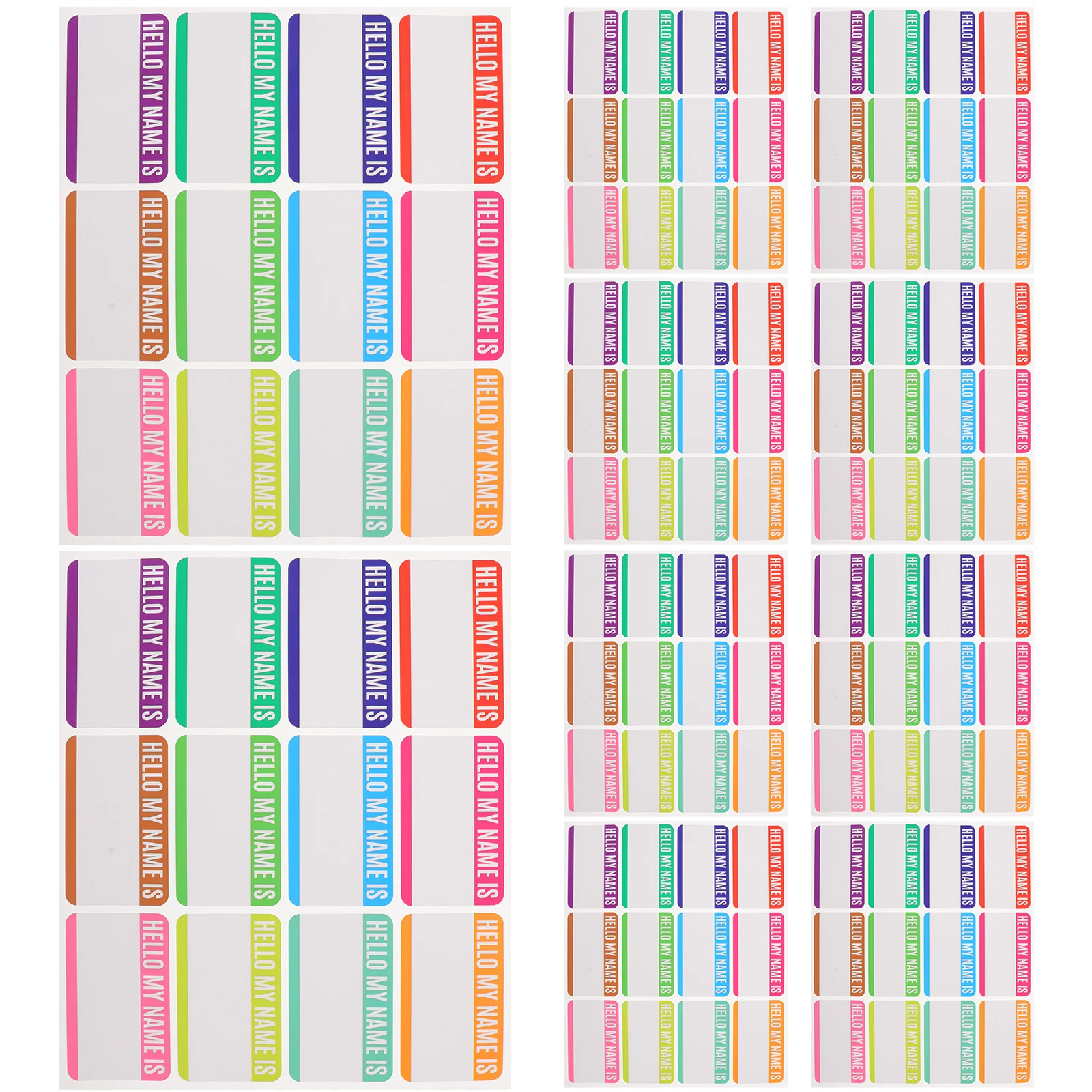 10 أوراق ملصقات أسماء لملصقات شخصية لطيفة لزجاجات الرعاية النهارية والملابس واللوازم المدرسية وتحديد الالتصاق السهل